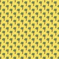 Seamless palm pattern. Colored palm background. Doodle tropic pattern with green palms. Vintage palms pattern vector