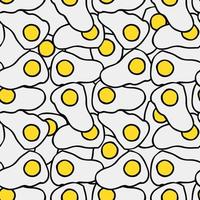 Seamless pattern with egg icons. Colored egg background. Doodle vector eggs illustration