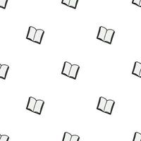 Seamless book vector pattern. Colored books background. Doodle vector book pattern on white background