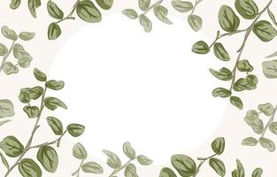 green pastel foliage background vector