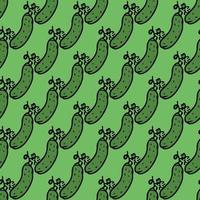 Seamless cucumber pattern. Colored cucumber background. Doodle vector illustration with cucumber