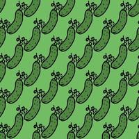 Seamless cucumber pattern. Colored cucumber background. Doodle vector illustration with cucumber