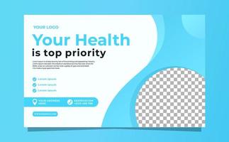 Your health is top priority web banner template design