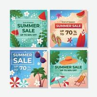 Summer Sale Discount Social Media vector