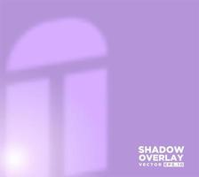 Realistic shadow overlay effect of room window pane vector