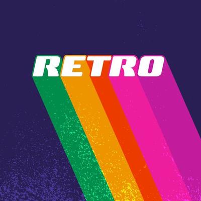 Retro grunge texture background with vintage color stripes. Vector illustration.