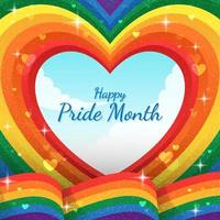 Pride Month Rainbow Love Background vector