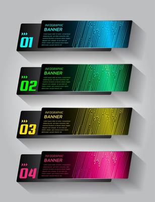 modern text box template, infographics banner