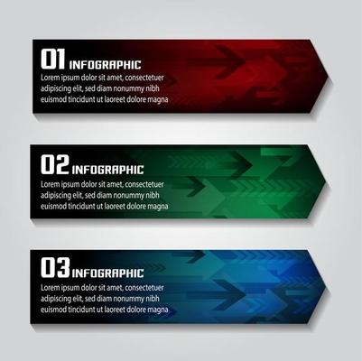 modern text box template, infographics banner