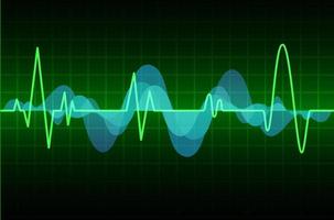 Sound waves oscillating dark light vector