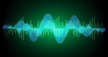 Sound waves oscillating dark light vector