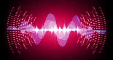 Sound waves oscillating dark light vector