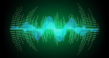 Sound waves oscillating dark light vector