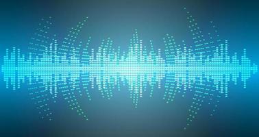 Sound waves oscillating dark light vector