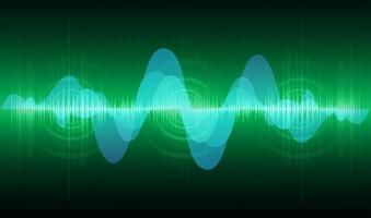 Sound waves oscillating dark light vector