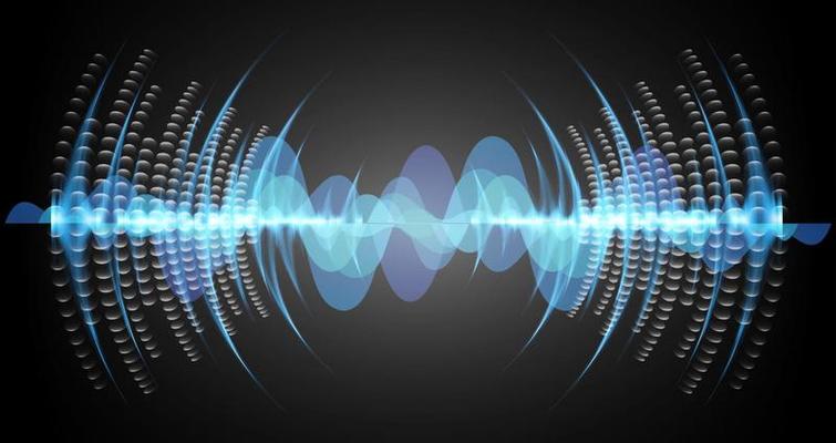 Sound waves oscillating dark light