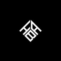 diseño del logotipo de la letra hba sobre fondo negro. concepto de logotipo de letra de iniciales creativas hba. diseño de letras hba. vector