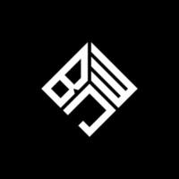 diseño de logotipo de letra bjw sobre fondo negro. concepto de logotipo de letra de iniciales creativas bjw. diseño de letras bjw. vector