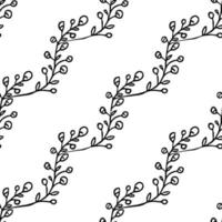 Seamless floral wallpaper. Doodle vector with floral ornament. Vintage floral decor