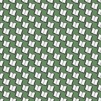 Seamless book vector pattern. Colored books background. Doodle vector book pattern on green background