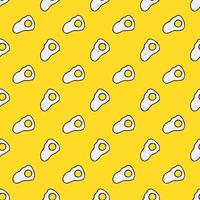 Seamless pattern with egg icons. Colored egg background. Doodle vector eggs illustration