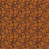 Seamless colored croissant pattern. Doodle vector with croissants icons