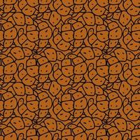 Seamless colored croissant pattern. Doodle vector with croissants icons