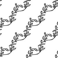 Seamless floral wallpaper. Doodle vector with floral ornament. Vintage floral decor