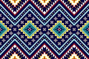 Ikat abstract geometric ethnic pattern design. Aztec fabric carpet mandala ornament ethnic chevron textile decoration wallpaper. Tribal boho native ethnic turkey traditional embroidery vector