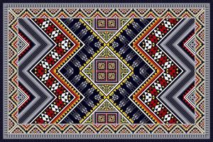 ikat étnico diseño de patrones sin fisuras abstracto geométrico azteca tela alfombra ornamento chevron textil decoración papel tapiz. vector de bordado tradicional indio africano americano tribal pavo