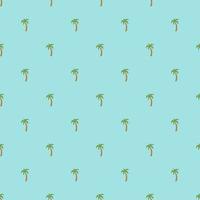 Seamless palm pattern. Colored palm background. Doodle tropic pattern with green palms. Vintage palms pattern vector
