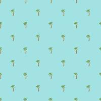 Seamless palm pattern. Colored palm background. Doodle tropic pattern with green palms. Vintage palms pattern vector