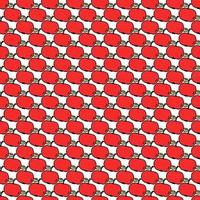 Apples pattern. seamless doodle pattern with red apples. vector illustration with red apples on white background