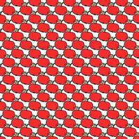 Apples pattern. seamless doodle pattern with red apples. vector illustration with red apples on white background