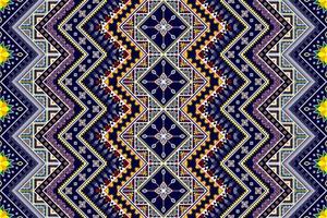 diseño geométrico abstracto de patrones étnicos ikat. alfombra de tela azteca adornos de mandala decoraciones textiles papel tapiz. fondo de vector de bordado tradicional de pavo étnico nativo boho tribal