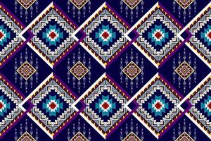 diseño de patrones étnicos geométricos abstractos de ikat. tela azteca alfombra mandala ornamento étnico chevron textil decoración papel tapiz. tribal boho nativo étnico pavo tradicional bordado vector