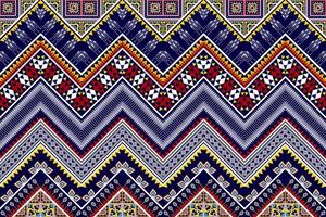 Ikat ethnic seamless pattern design abstract geometric Aztec fabric carpet ornament chevron textile decoration wallpaper. Tribal turkey African Indian American traditional embroidery vector