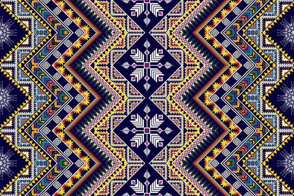 Ikat ethnic seamless pattern design. Aztec fabric carpet mandala ornaments textile decorations wallpaper. Tribal boho native ethnic turkey traditional embroidery vector background