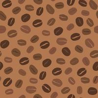 Seamless pattern with coffee beans. Simple abstract print. Vector graphics.