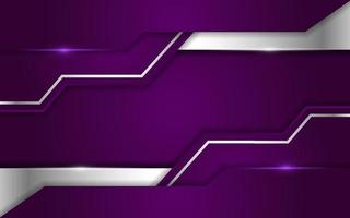 Abstract modern purple background combination with line metallic glowing vector