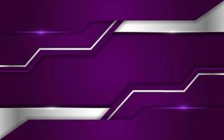 Abstract modern purple background combination with line metallic glowing vector