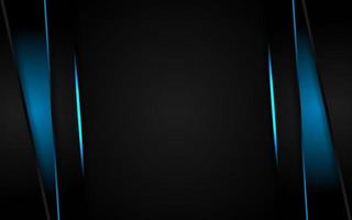 Modern black background combination with line blue vector