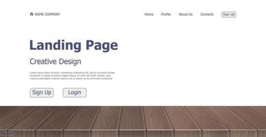 Design concept online store landing page website - Vector