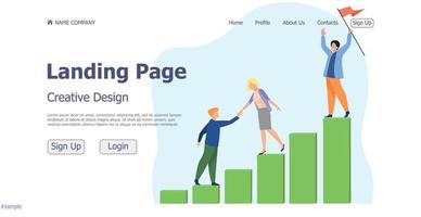 Design concept business concept career growth website landing page - Vector