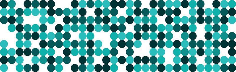 Panoramic abstract background of colorful circles, web template, Bauhaus style - Vector