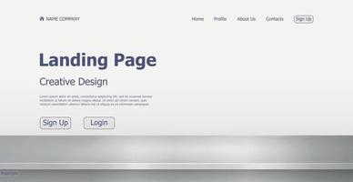 Design concept online store landing page website - Vector