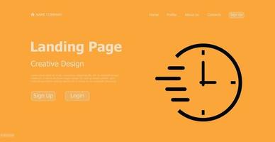 Design concept online store landing page website - Vector