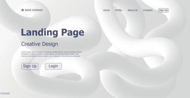 Website landing page abstract background design concept - Vector