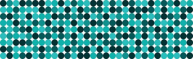 Panoramic abstract background of colorful circles, web template, Bauhaus style - Vector