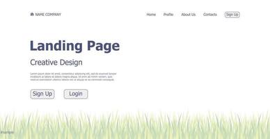 Eco problem landing page design concept website - Vector